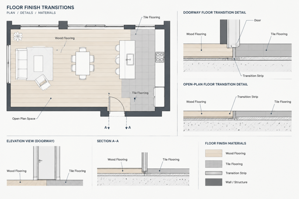 How to Draft a Room Finish Plan in CAD and Coordinate the Finish Schedule architectural CAD illustration