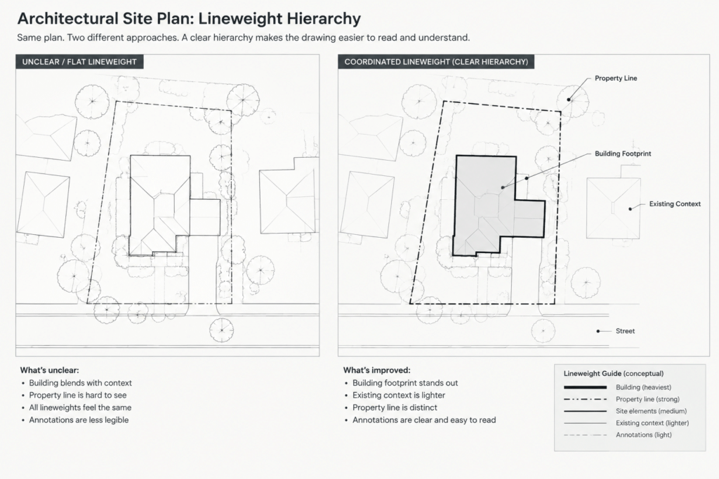 How to Draft an Architectural Site Plan in AutoCAD from a Survey Base architectural CAD illustration