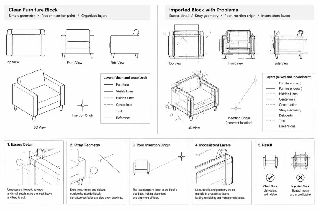How to Draft and Coordinate a Furniture Plan in Architectural CAD architectural CAD illustration