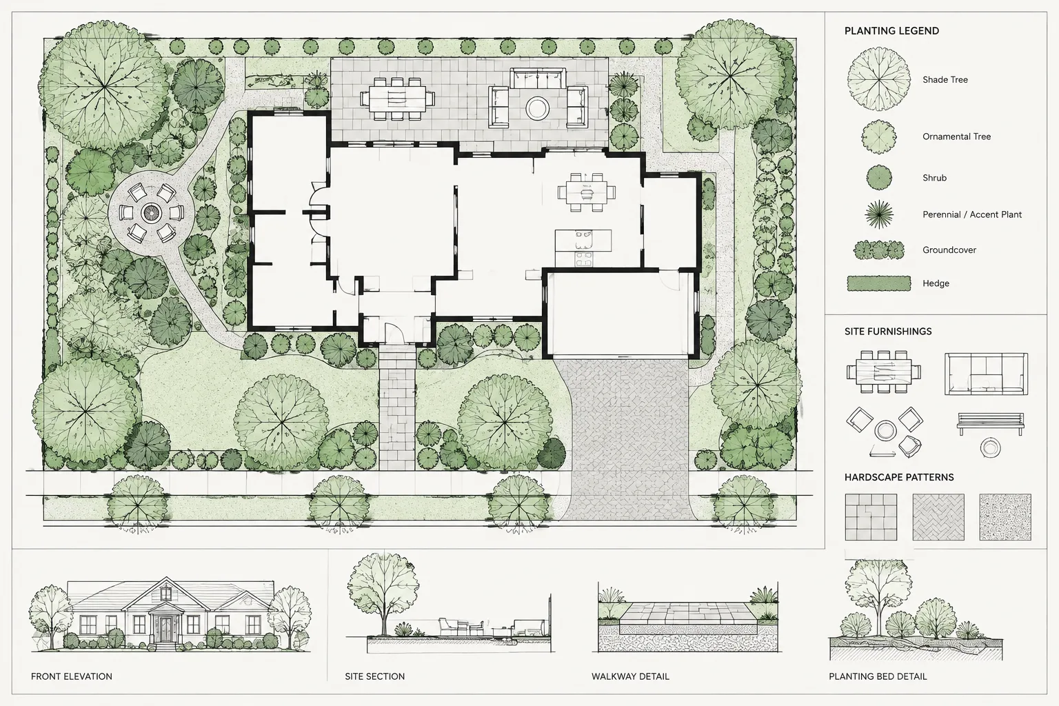 How to Draft and Coordinate a Landscape Plan in Architectural CAD