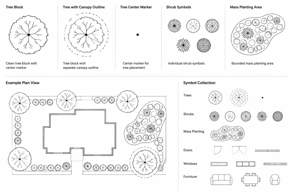 How to Draft and Coordinate a Landscape Plan in Architectural CAD architectural CAD illustration