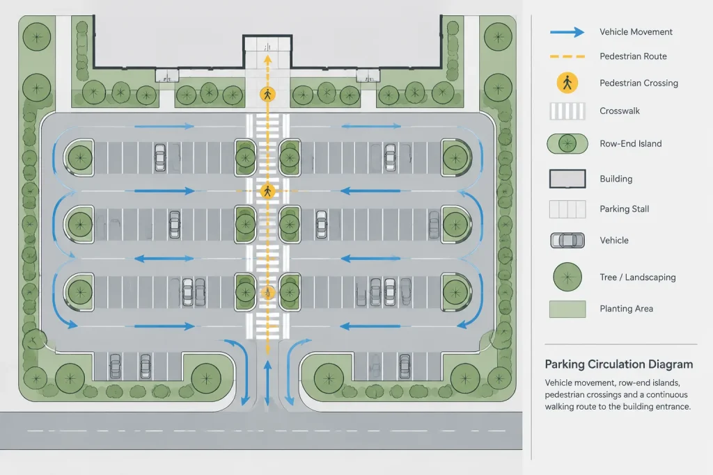 How to Draft and Coordinate a Parking Layout in Architectural CAD architectural CAD illustration