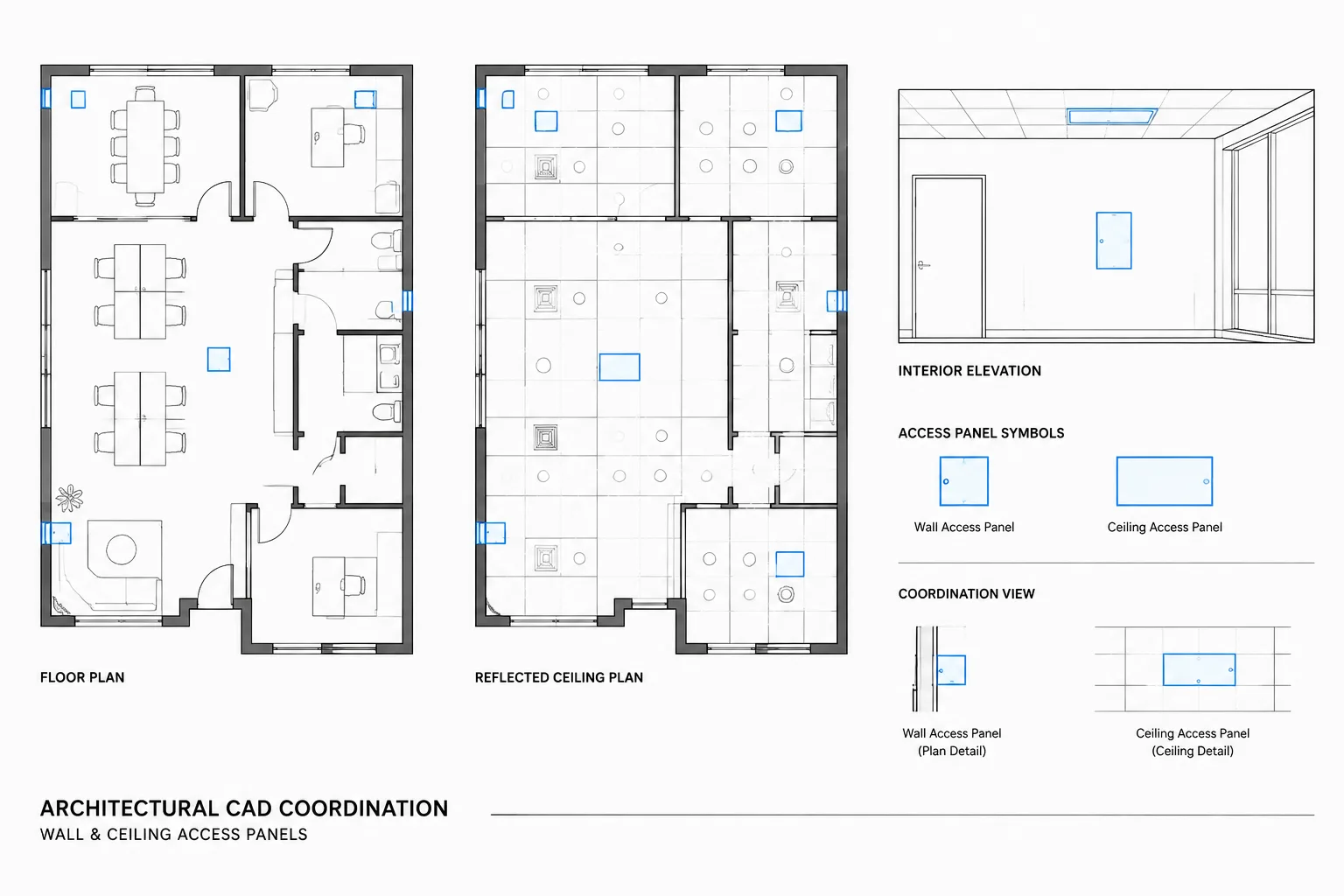 How to Draft and Coordinate Access Panels in Architectural CAD