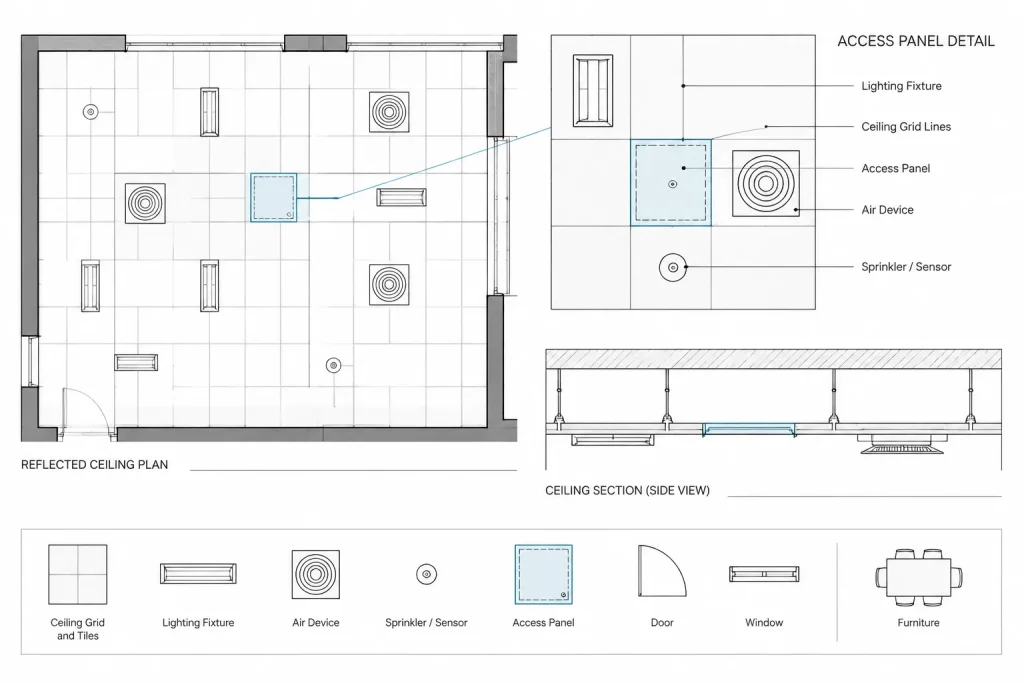 How to Draft and Coordinate Access Panels in Architectural CAD architectural CAD illustration