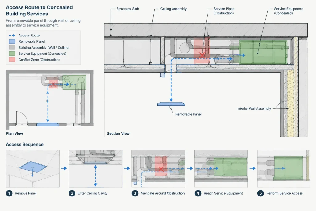How to Draft and Coordinate Access Panels in Architectural CAD architectural CAD illustration