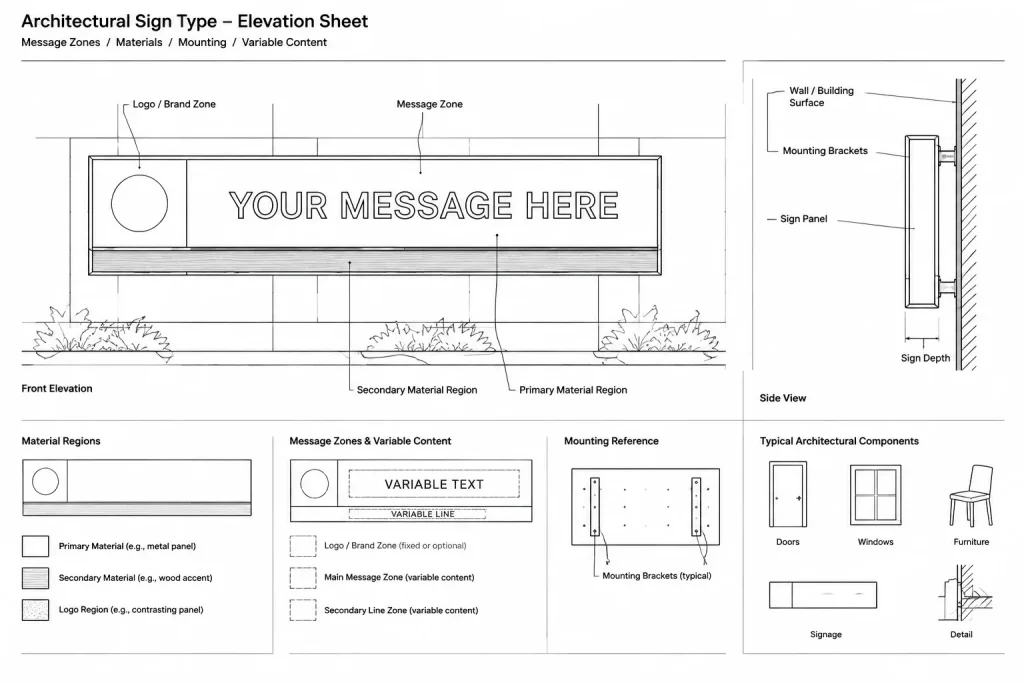 How to Draft and Coordinate an Architectural Signage Plan in CAD architectural CAD illustration