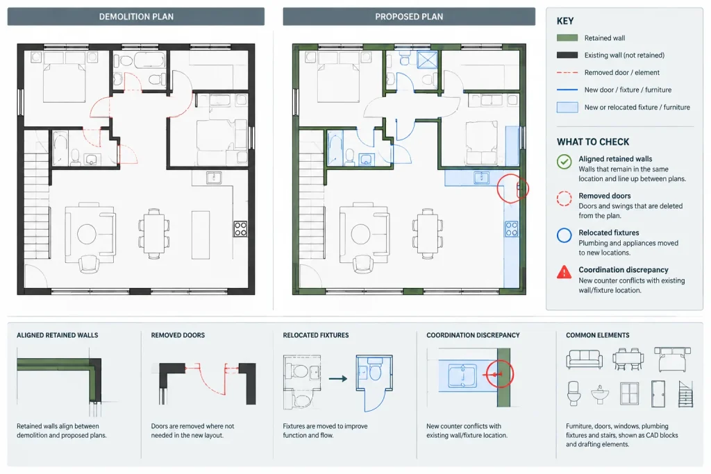 How to Draft and Coordinate Architectural Demolition Plans in CAD architectural CAD illustration