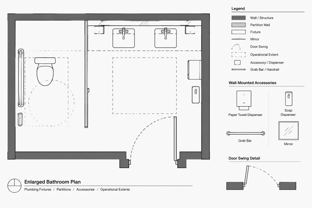 How to Draft and Coordinate Bathroom Accessories in Architectural CAD architectural CAD illustration