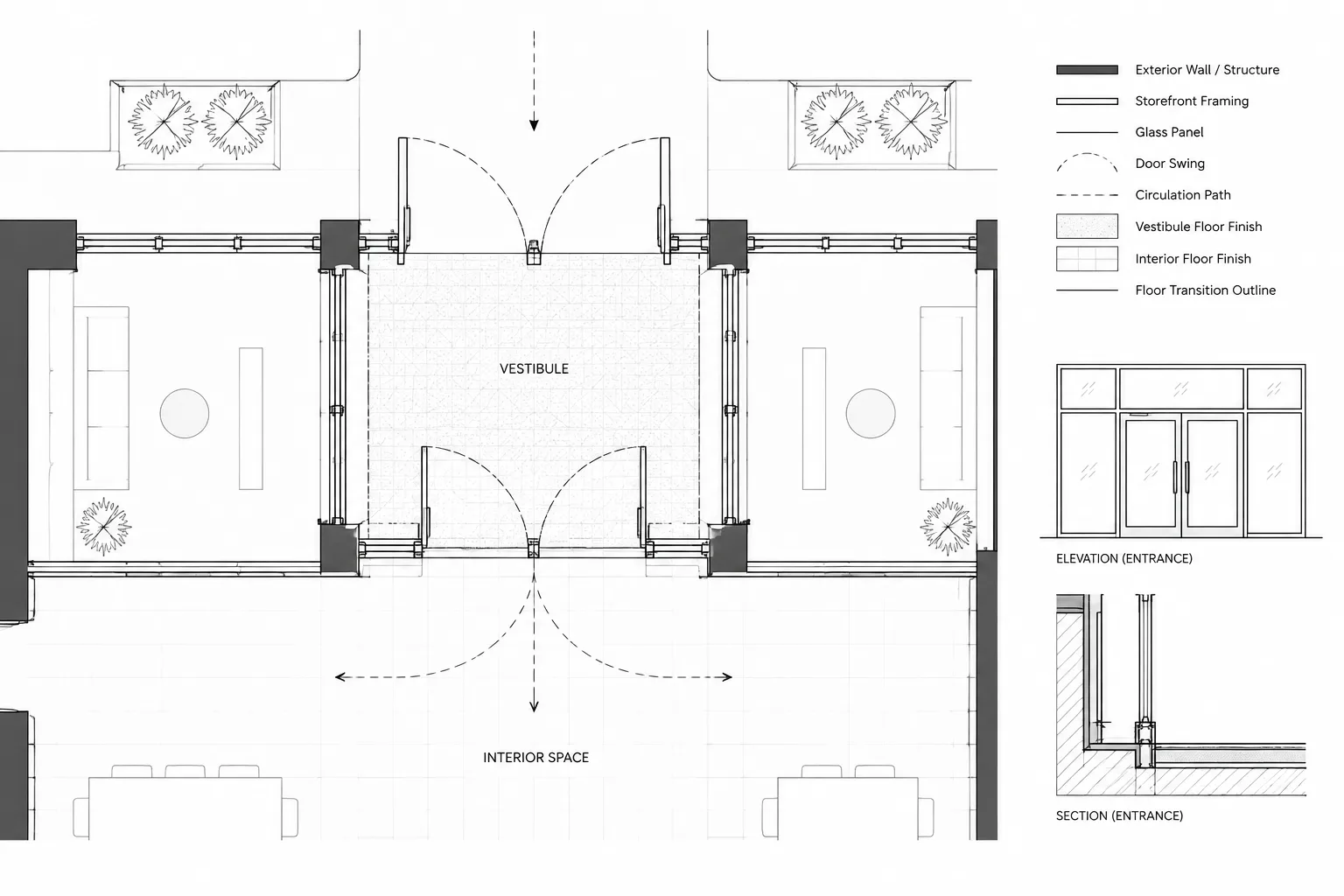 How to Draft and Coordinate Building Entrances and Vestibules in Architectural CAD