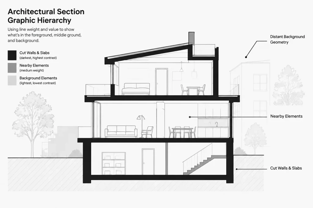 How to Draft and Coordinate Building Sections in Architectural CAD architectural CAD illustration