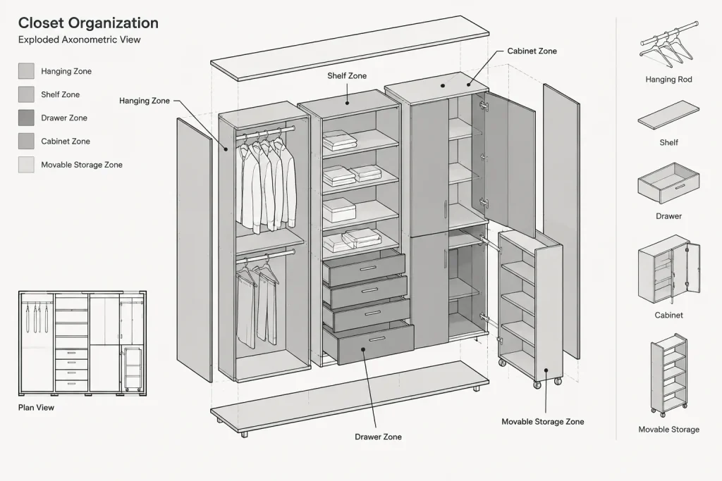 How to Draft and Coordinate Closet and Storage Layouts in Architectural CAD architectural CAD illustration