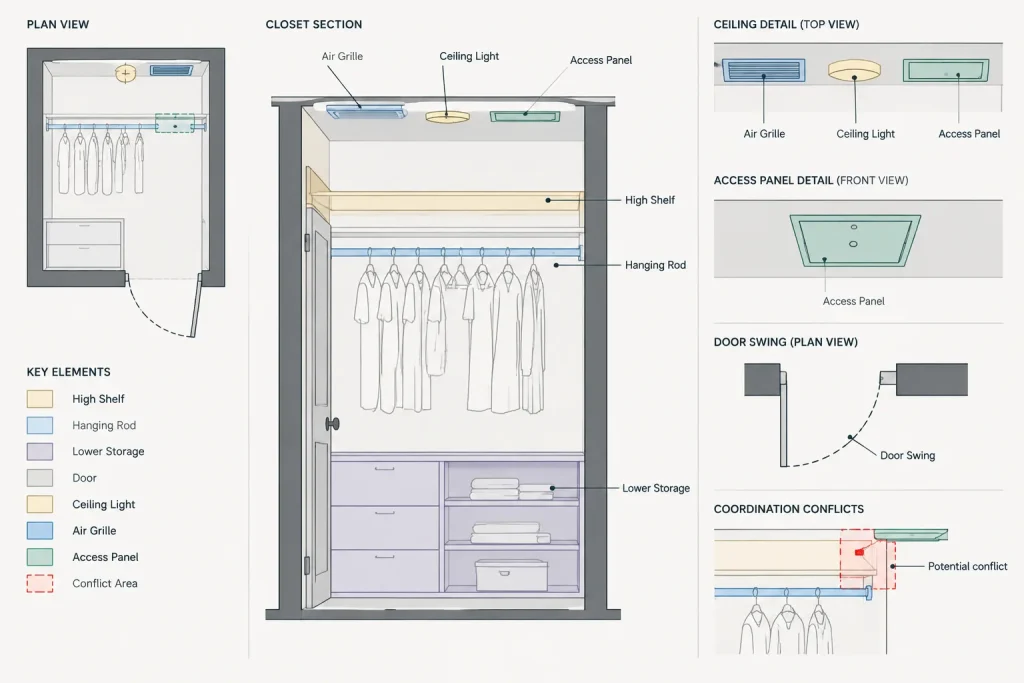 How to Draft and Coordinate Closet and Storage Layouts in Architectural CAD architectural CAD illustration