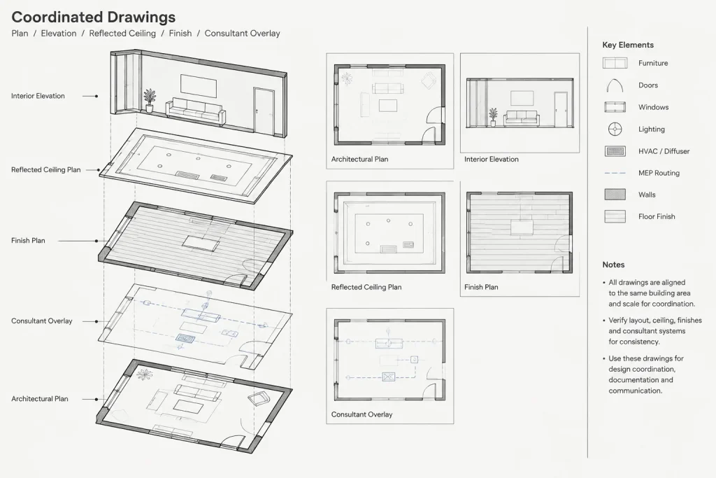 How to Draft and Coordinate Enlarged Floor Plans in Architectural CAD architectural CAD illustration