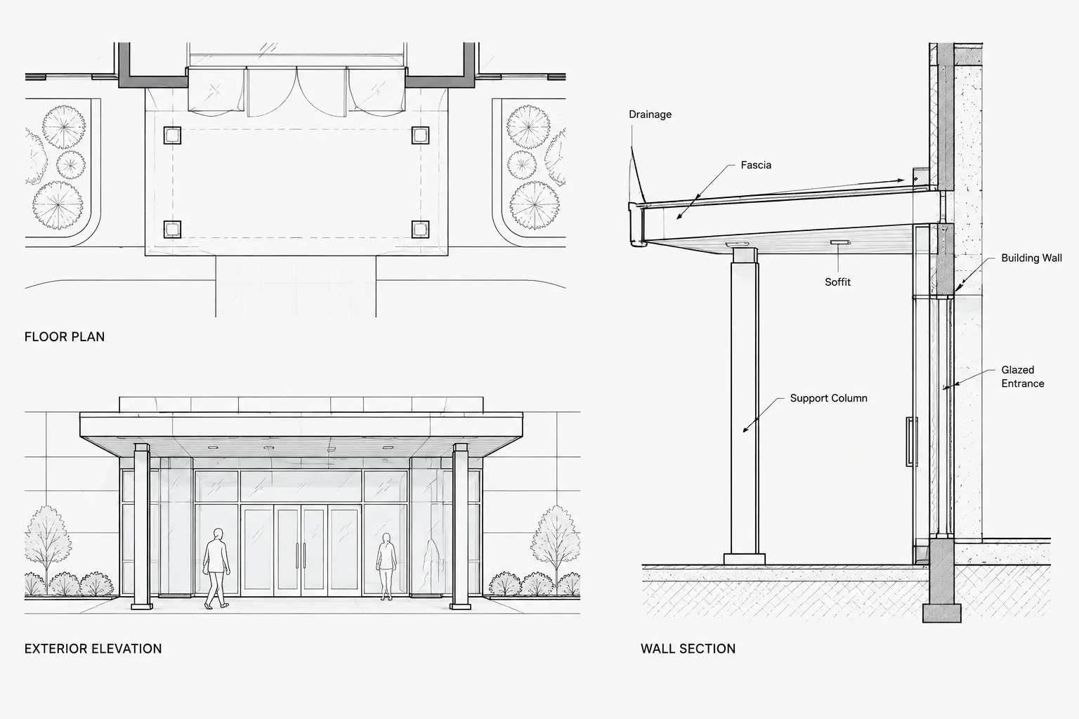 How to Draft and Coordinate Entrance Canopies and Awnings in Architectural CAD
