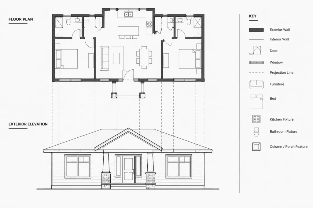 How to Draft and Coordinate Exterior Building Elevations in Architectural CAD architectural CAD illustration