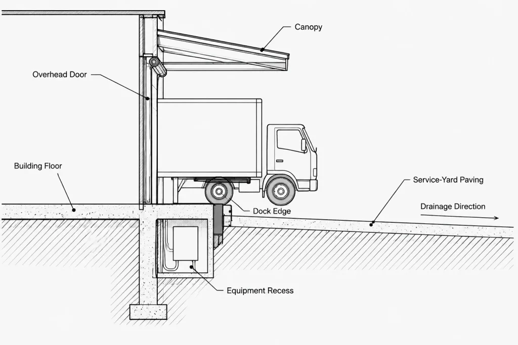 How to Draft and Coordinate Loading Docks in Architectural CAD architectural CAD illustration