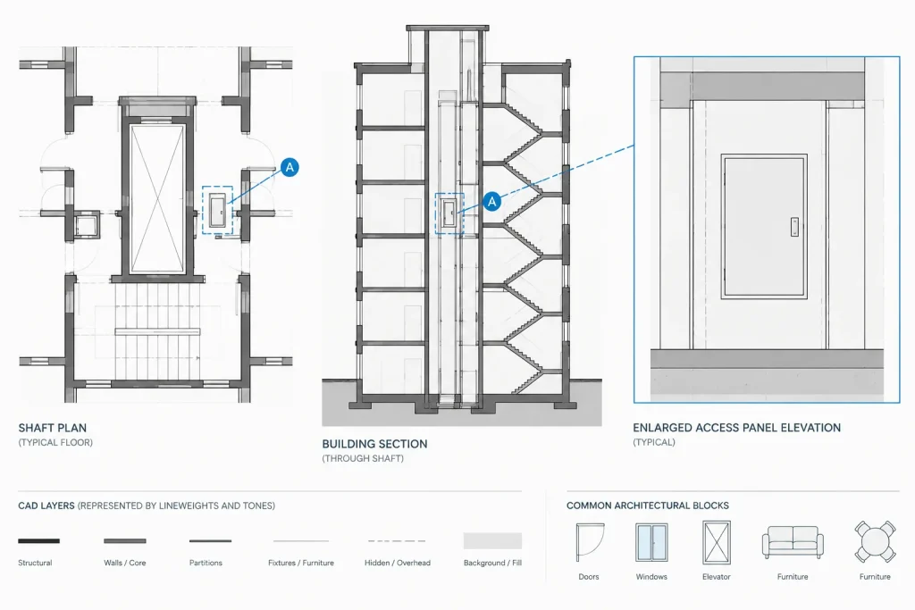 How to Draft and Coordinate Plumbing Chases and Vertical Shafts in Architectural CAD architectural CAD illustration