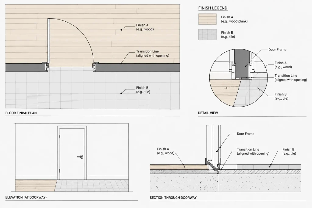 How to Draft and Coordinate Room Finish Plans and Schedules in Architectural CAD architectural CAD illustration