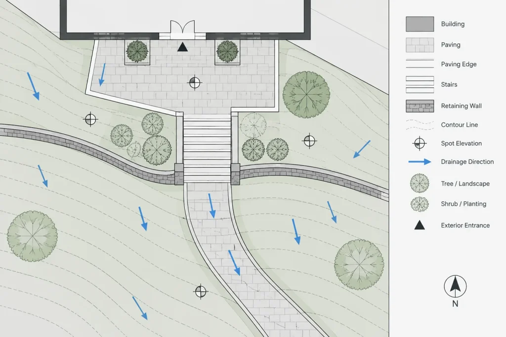 How to Draft and Coordinate Site Grading Contours in Architectural CAD architectural CAD illustration