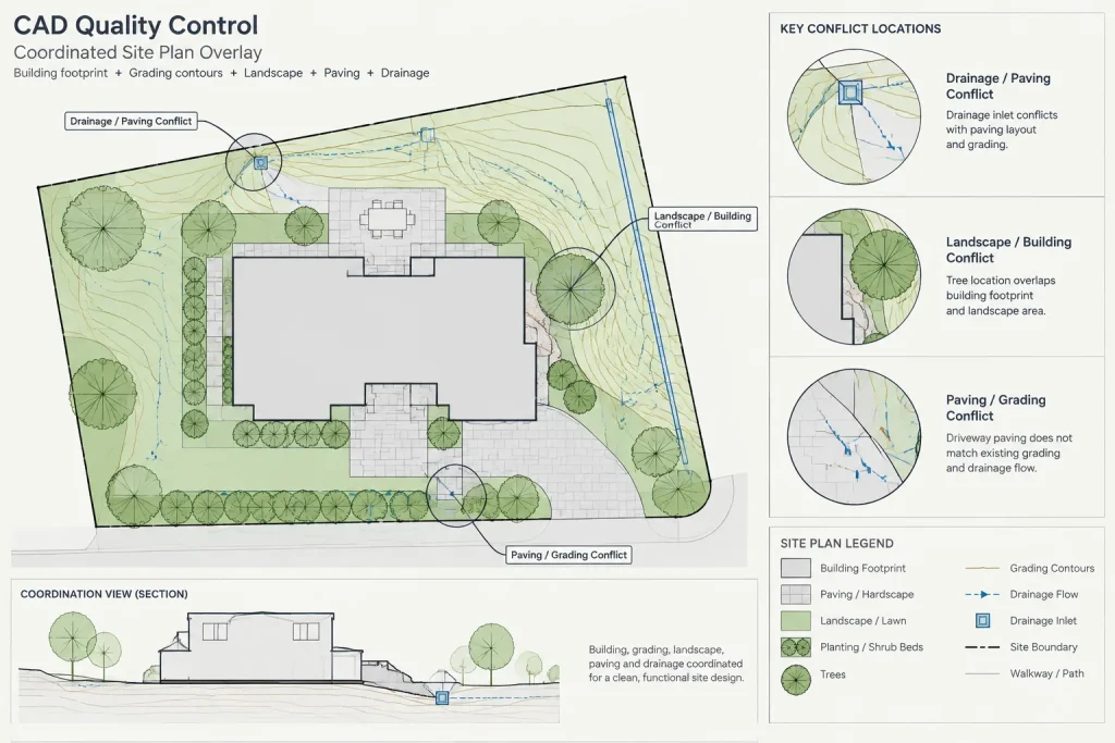 How to Draft and Coordinate Site Grading Contours in Architectural CAD architectural CAD illustration