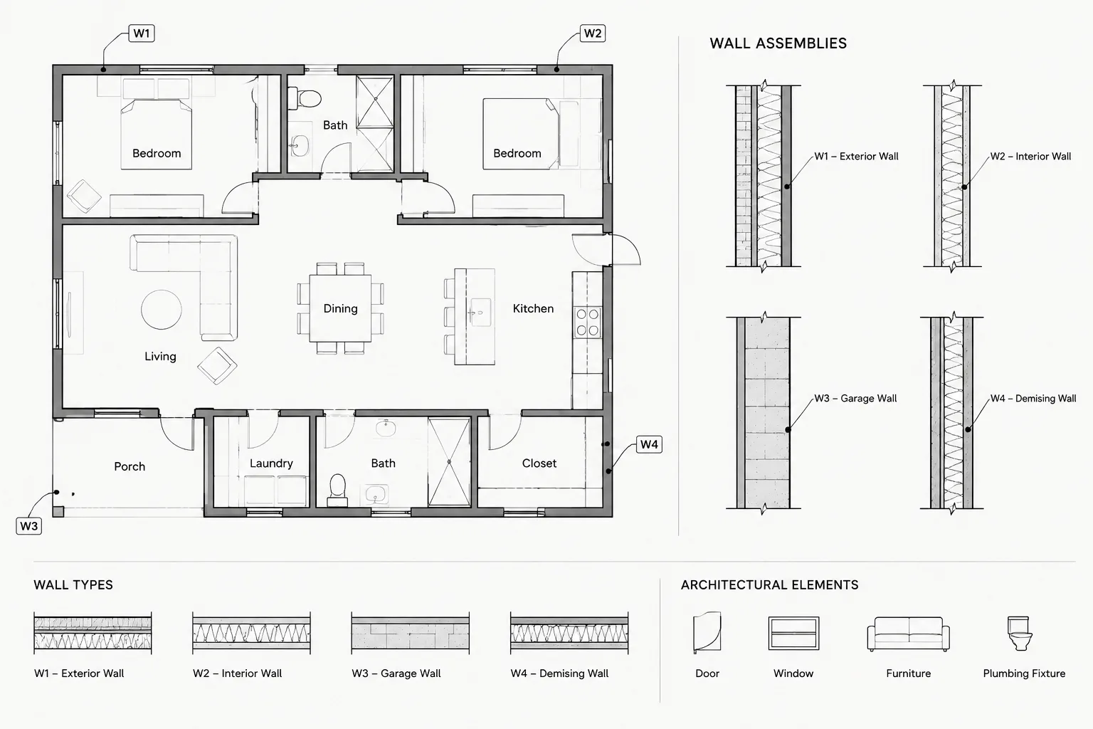 How to Draft and Coordinate Wall Type Tags in Architectural CAD