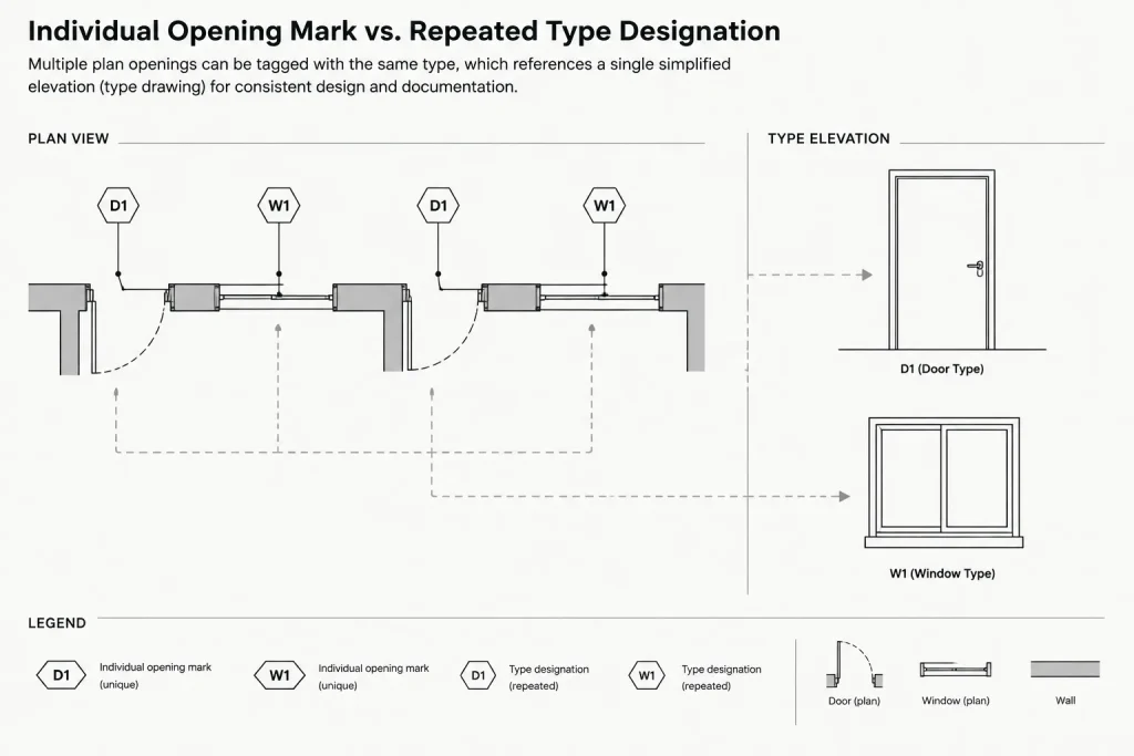 How to Draft Door and Window Type Elevations in Architectural CAD architectural CAD illustration