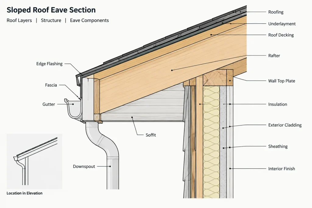 How to Draft Eave, Ridge, and Parapet Roof Details in Architectural CAD architectural CAD illustration