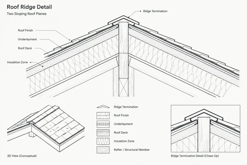 How to Draft Eave, Ridge, and Parapet Roof Details in Architectural CAD architectural CAD illustration
