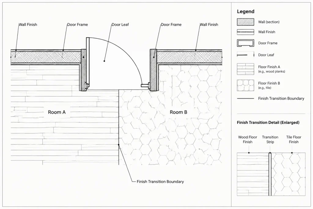 How to Draft Floor Transitions and Threshold Details in Architectural CAD architectural CAD illustration
