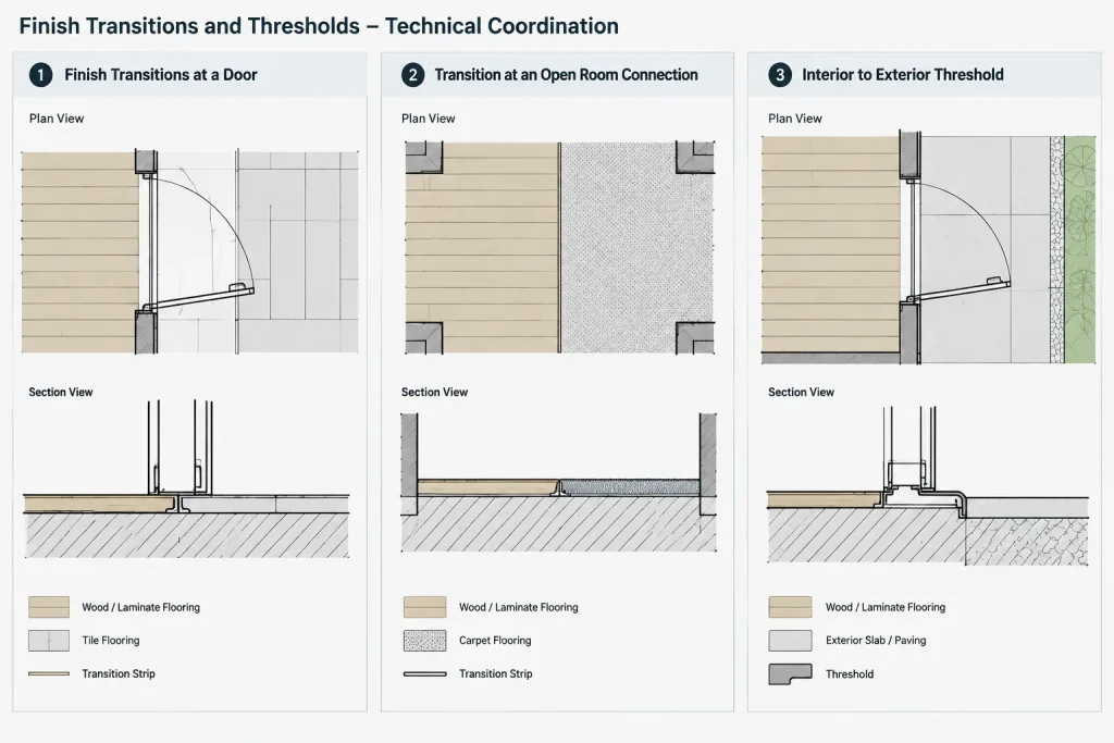 How to Draft Floor Transitions and Threshold Details in Architectural CAD architectural CAD illustration
