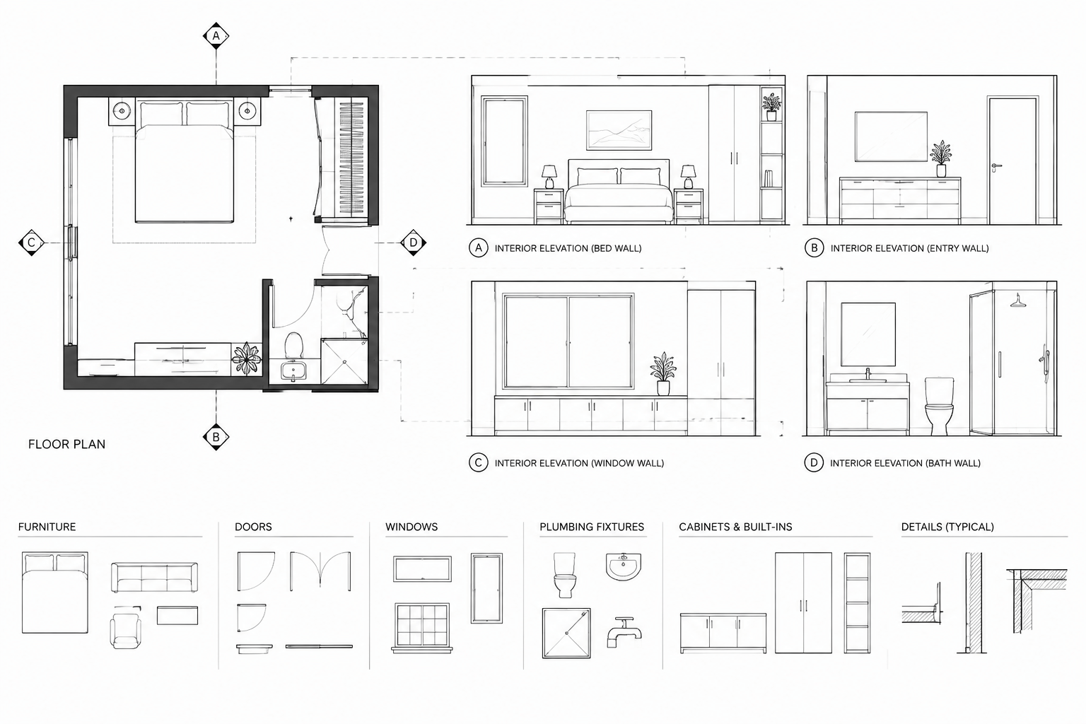How to Draft Interior Elevations in AutoCAD from a Floor Plan