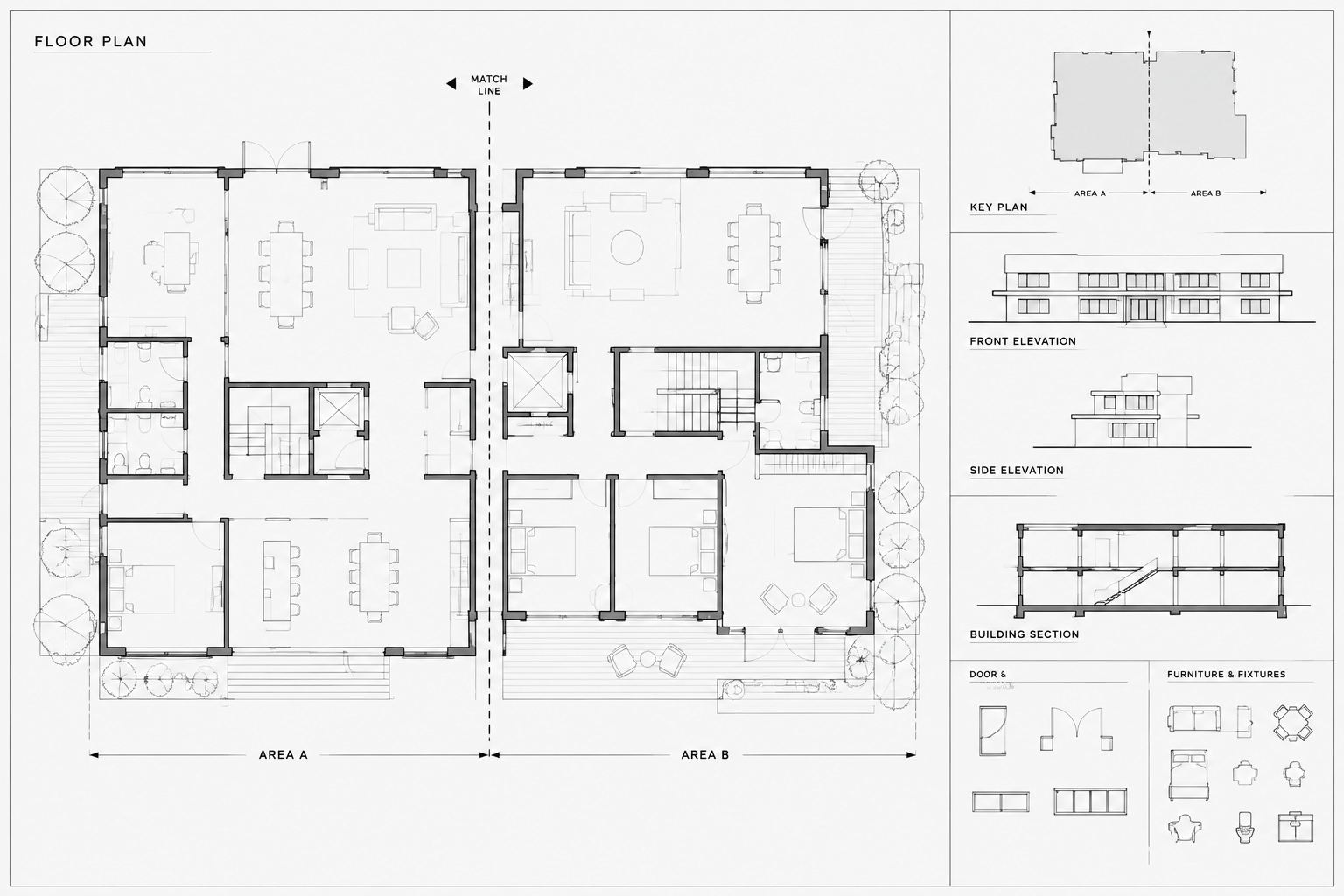 How to Draft Match Lines and Coordinate Split Floor Plans in CAD