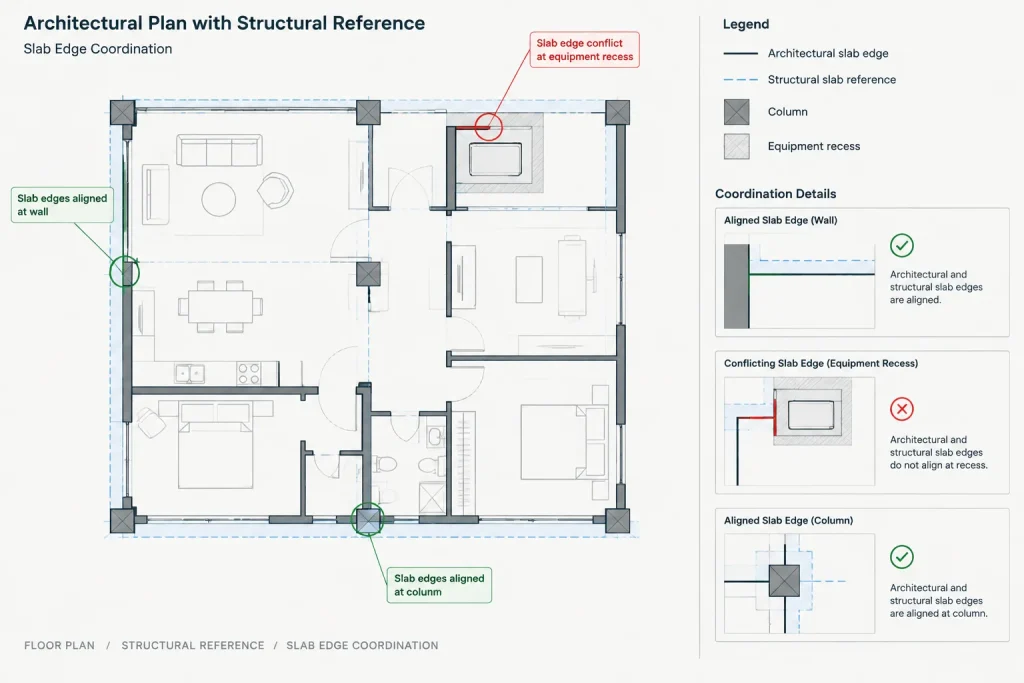 How to Draft Slab Edges, Depressions, and Steps in Architectural CAD architectural CAD illustration