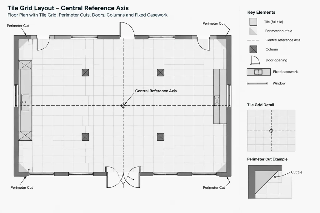 How to Draft Tile and Floor Finish Patterns in Architectural CAD architectural CAD illustration