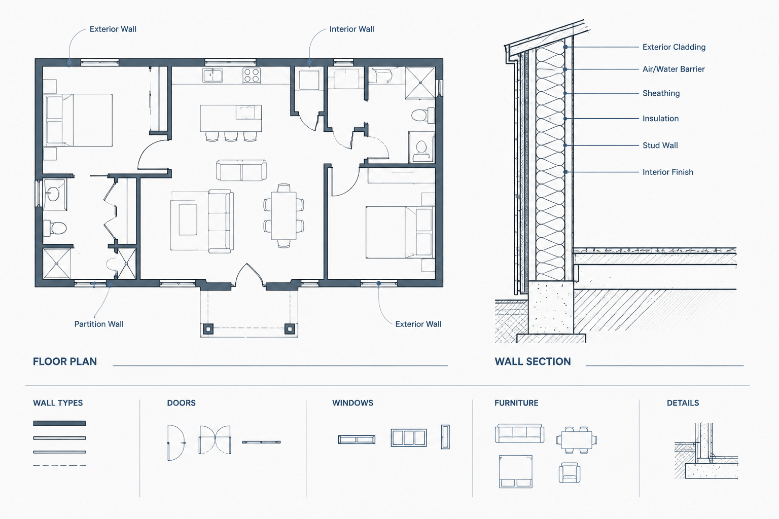How to Draft Wall Types and Coordinate Wall Tags in Architectural CAD
