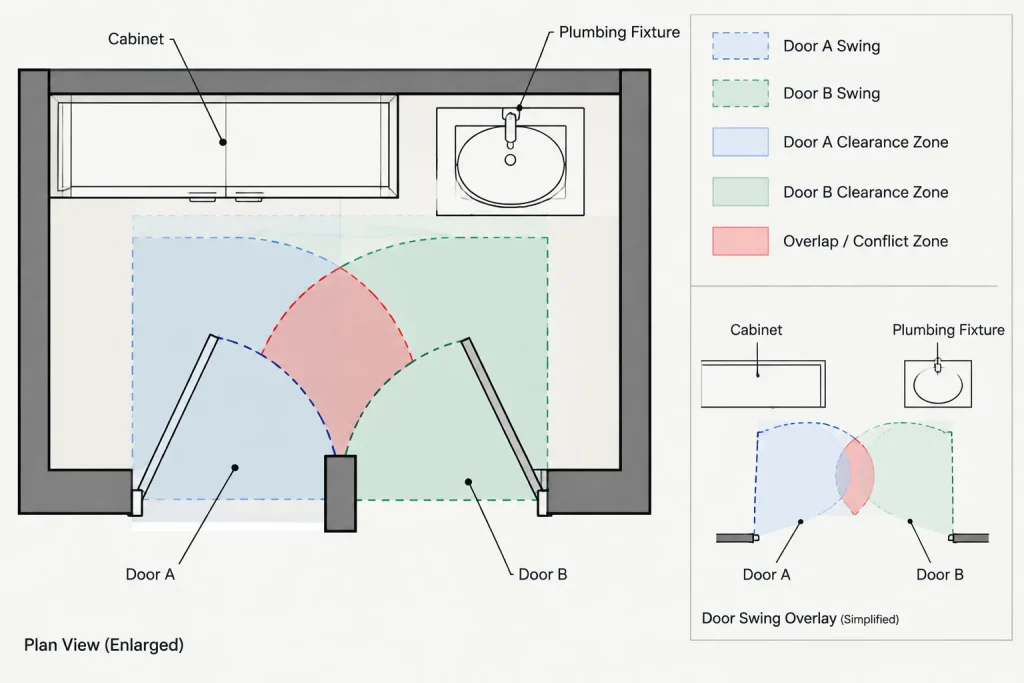 How to Draw and Coordinate Clearance Zones in Architectural CAD Plans architectural CAD illustration