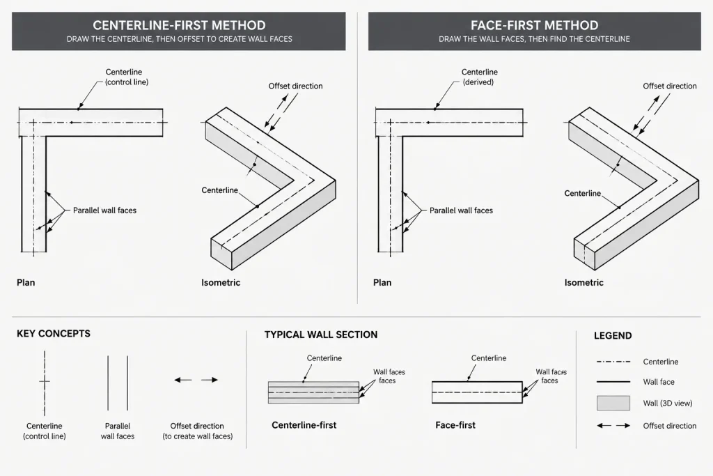 How to Draw Walls in AutoCAD: A Clean Floor Plan Workflow architectural CAD illustration