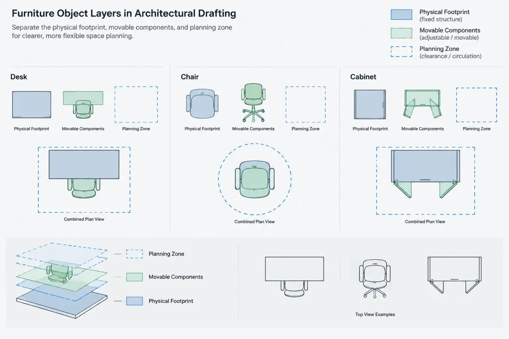 How to Evaluate Furniture CAD Blocks for Architectural Space Planning architectural CAD illustration