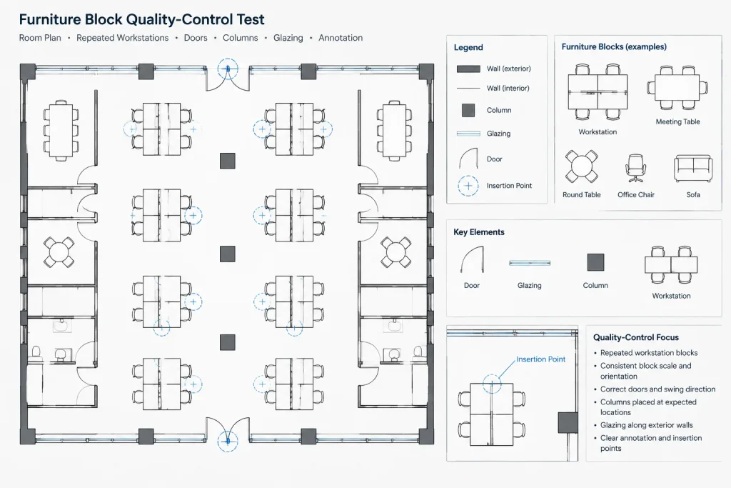 How to Evaluate Furniture CAD Blocks for Architectural Space Planning architectural CAD illustration