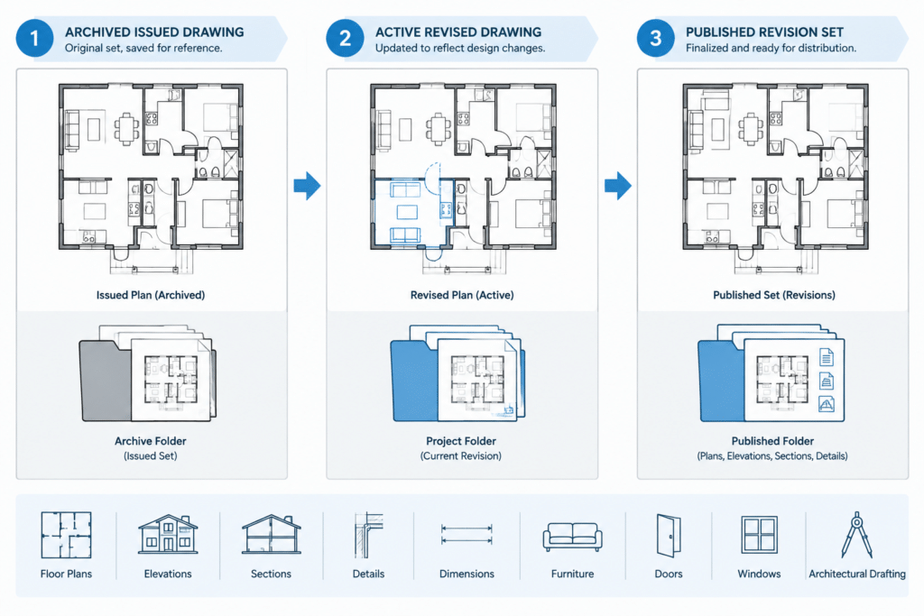 How to Manage Architectural Drawing Revisions in CAD architectural CAD illustration