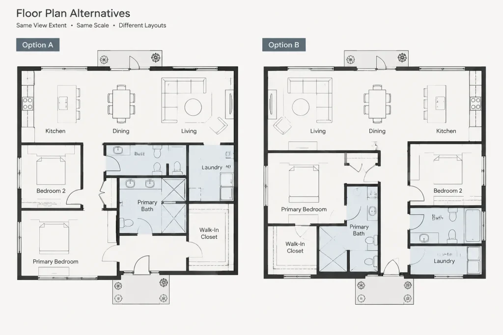 How to Manage Design Options in Architectural CAD Without Losing Control architectural CAD illustration