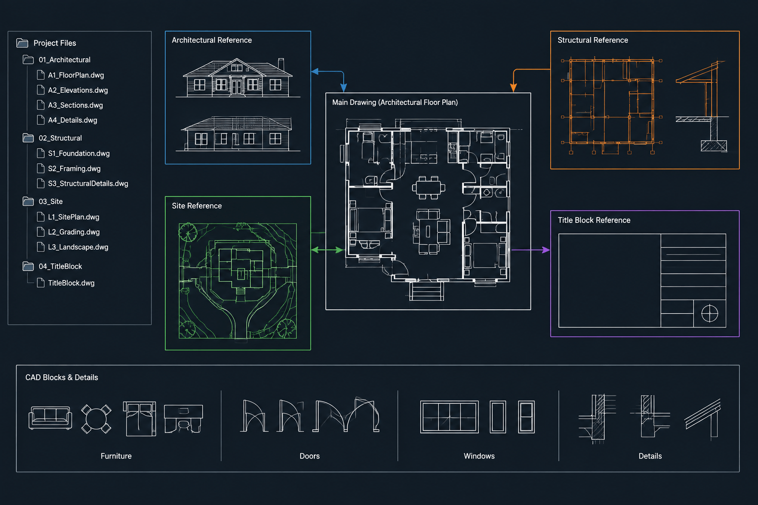 How to Organize Architectural CAD Files with External References