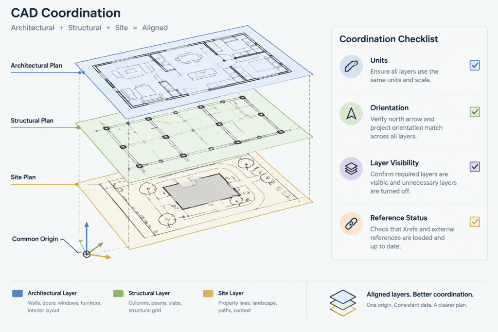 How to Organize Architectural CAD Files with External References architectural CAD illustration