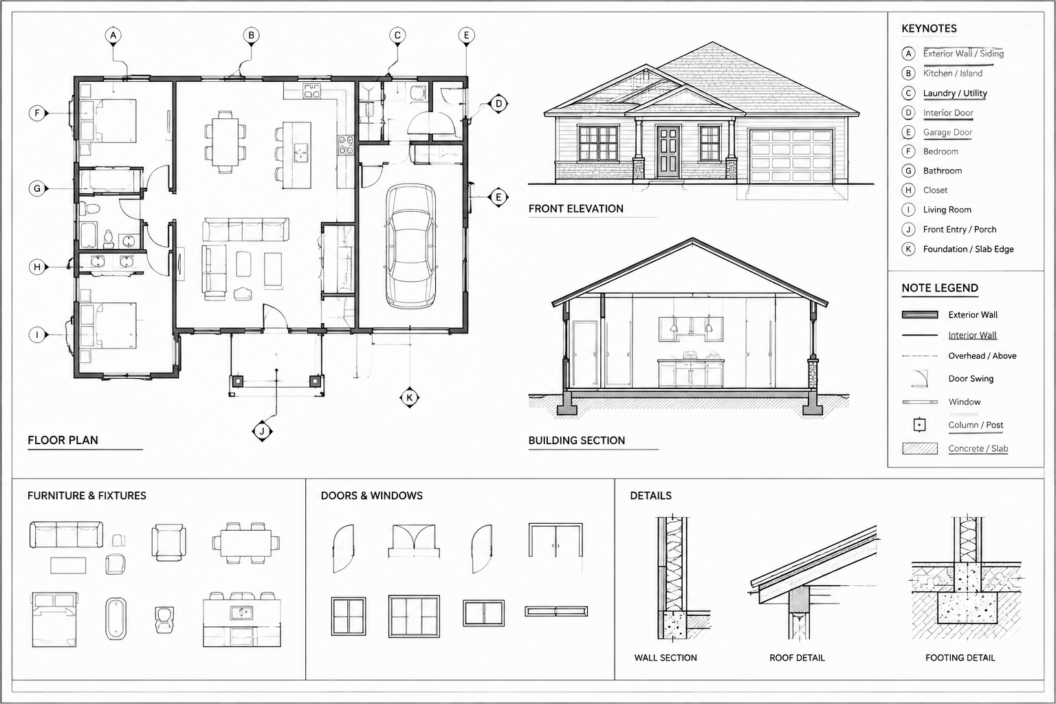 How to Organize Architectural Keynotes and Drawing Notes in CAD
