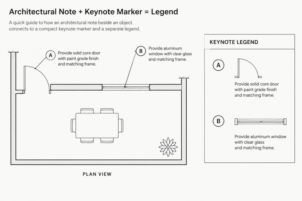 How to Organize Architectural Keynotes and Drawing Notes in CAD architectural CAD illustration