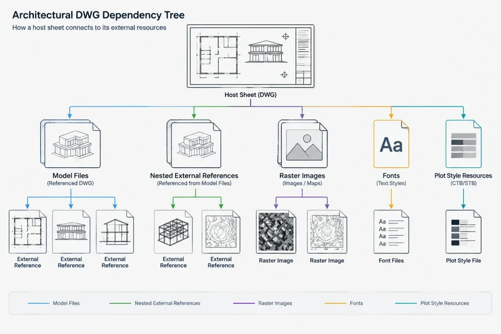How to Package Architectural DWG Files for Handoff and Archiving architectural CAD illustration
