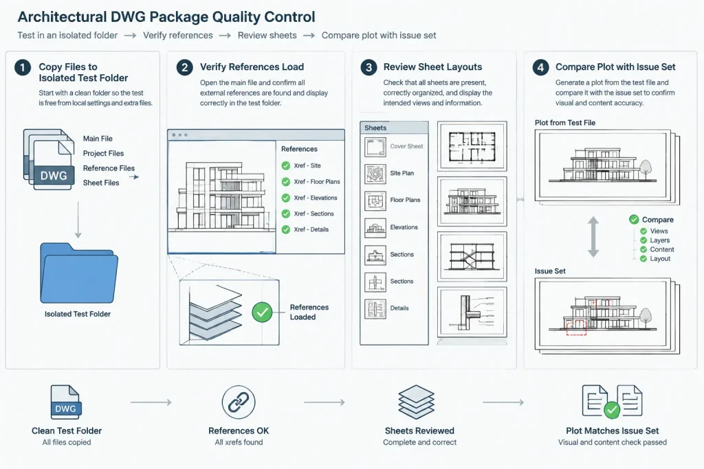 How to Package Architectural DWG Files for Handoff and Archiving architectural CAD illustration