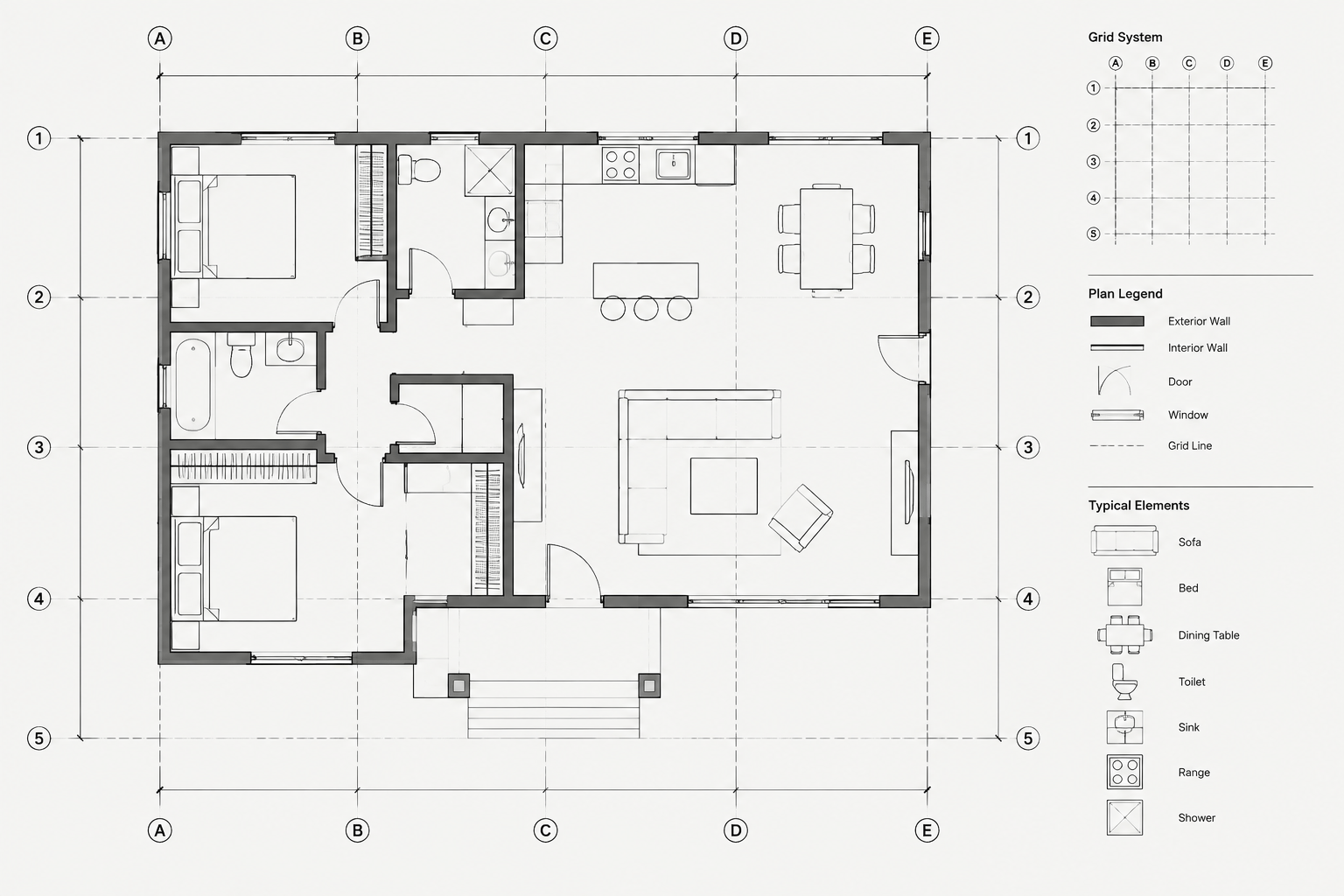 How to Set Up and Coordinate Architectural Grid Lines in CAD