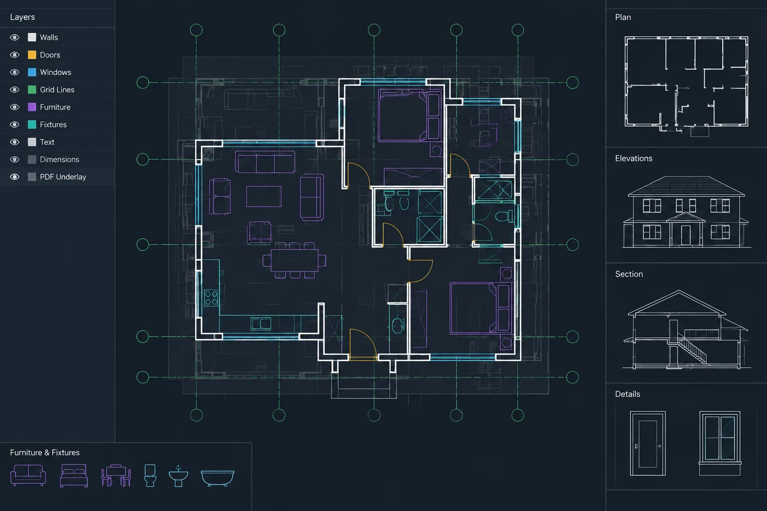 How to Trace and Verify a PDF Floor Plan Underlay in AutoCAD