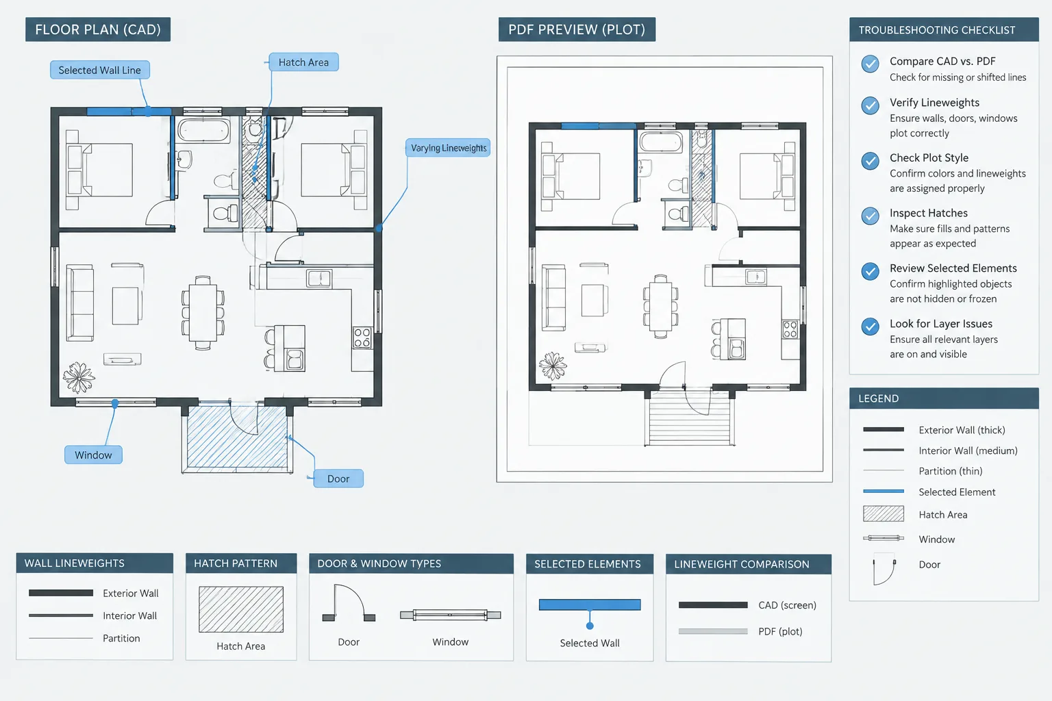 How to Troubleshoot Missing Lines and Incorrect Lineweights in Architectural CAD PDFs